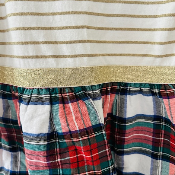J. Crew Striped and Plaid Kids Dress - Gold, White, Red, Blue - Picture 4 of 6